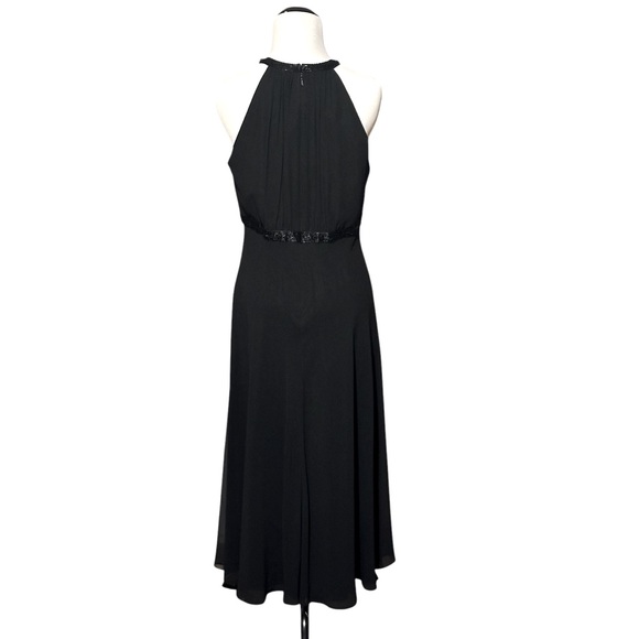 Jones Wear Black Elegant Halter Neck A Line Gown with Intricate Beading Size 8 - Picture 2 of 7
